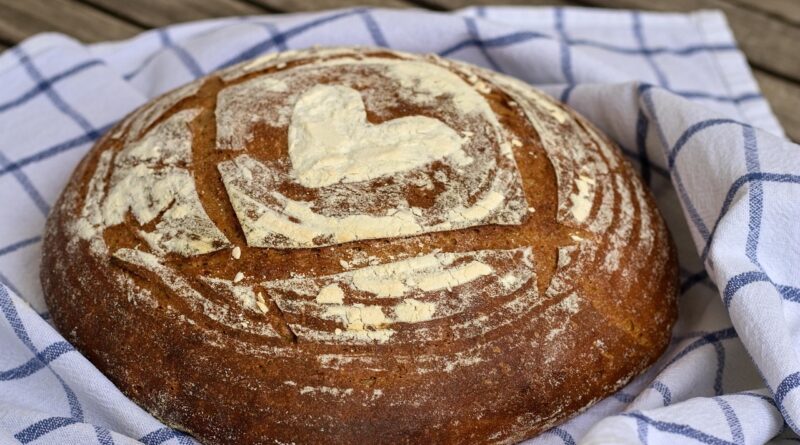 nybagt brød med gluten