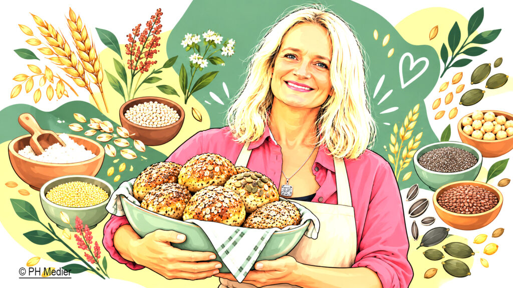 Helle Sydendal med nybagte boller